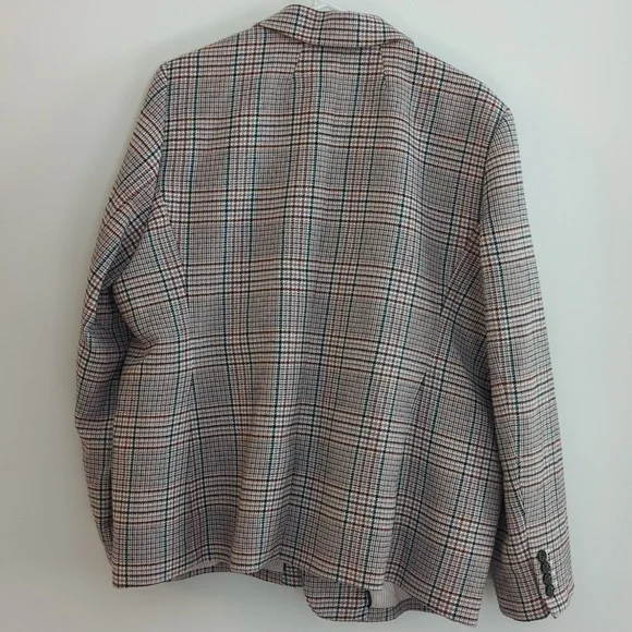 J. Crew Nello Gori Multicolor Checkered Blazer, Women's Size 20 - Picture 2 of 7
